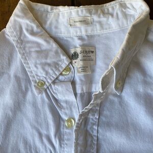 J. Crew Men's Classic White Button Down Shirt